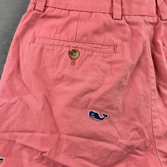 Vineyard Vines Breaker Shorts‎ Men's 30 Pink Chino Whale All over Embroidered - Picture 10 of 16
